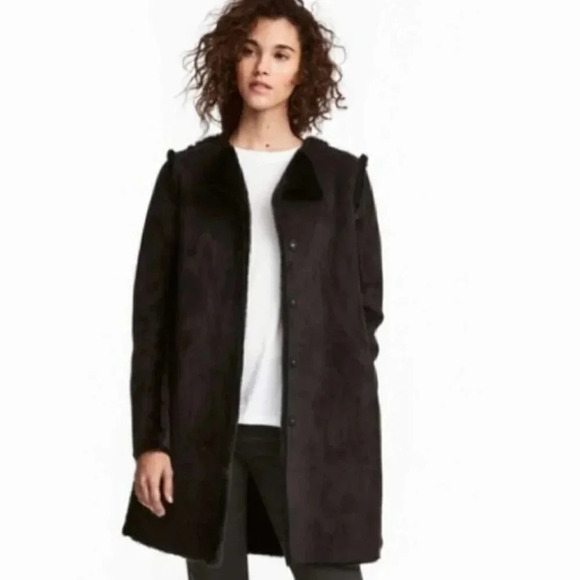 Faux Suede With fur lining Coat - Picture 1 of 4